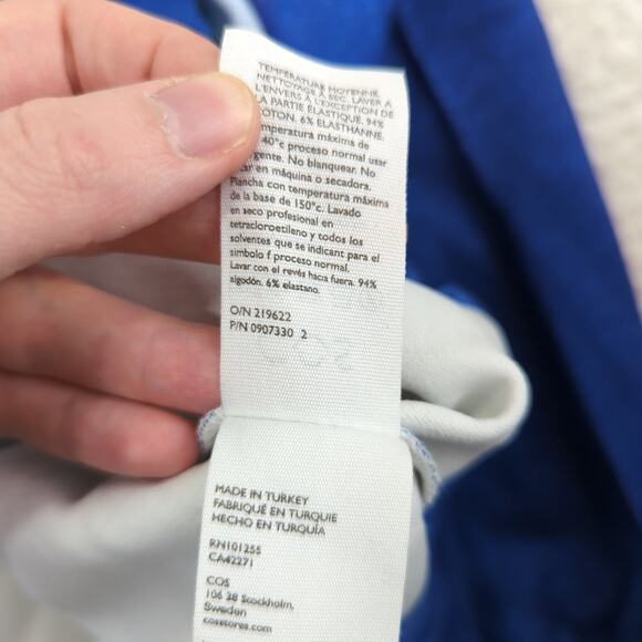 COS Printed Cotton Sweatshirt Oversized Crewneck Abstract Pattern Women's Medium - Picture 8 of 8